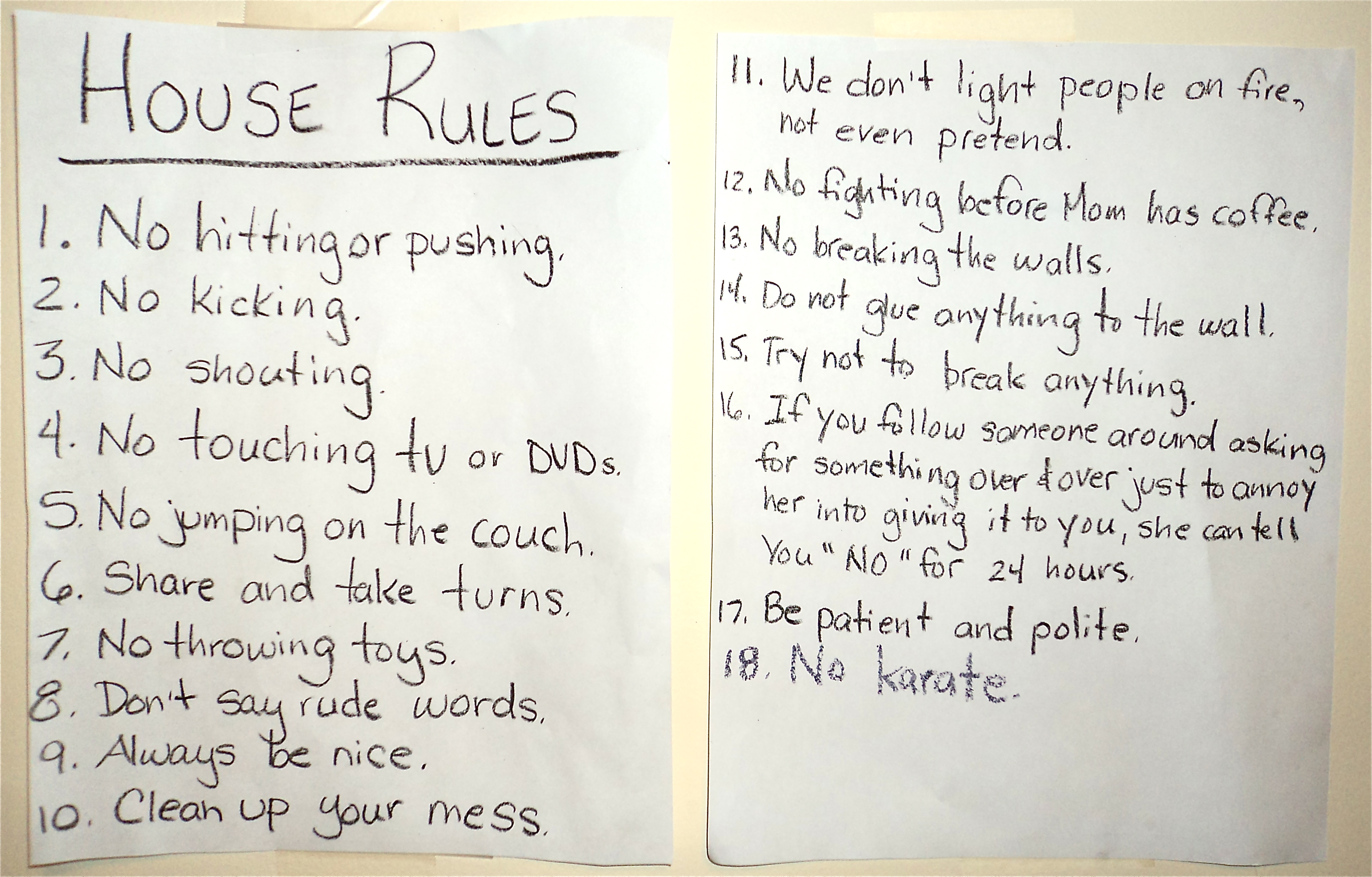 House Rules - Let Me Start By Saying