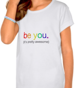 Be You Its pretty awesome rainbow TEE for KIDS by Kim Bongiorno