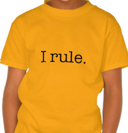 I rule KID TEE black font by Kim Bongiorno