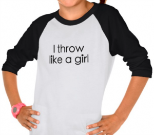 I throw like a girl TEE for KIDS by Kim Bongiorno