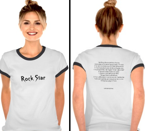 How being a parent is like being a rock star TEE by Kim bongiorno