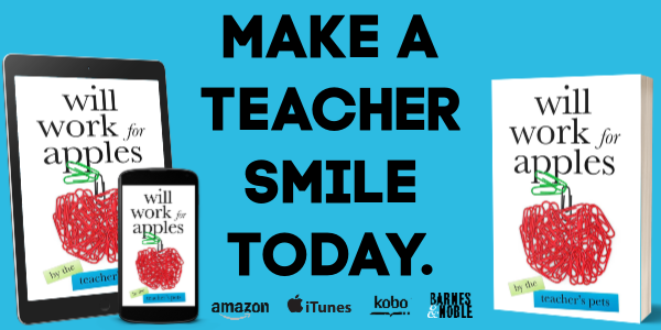 WILL WORK FOR APPLES is the perfect gift for teachers! Featuring essays by 39 authors, including Kim Bongiorno, Jen Mann, Julianna Miner, AK Turner, Victoria Fedden and more.