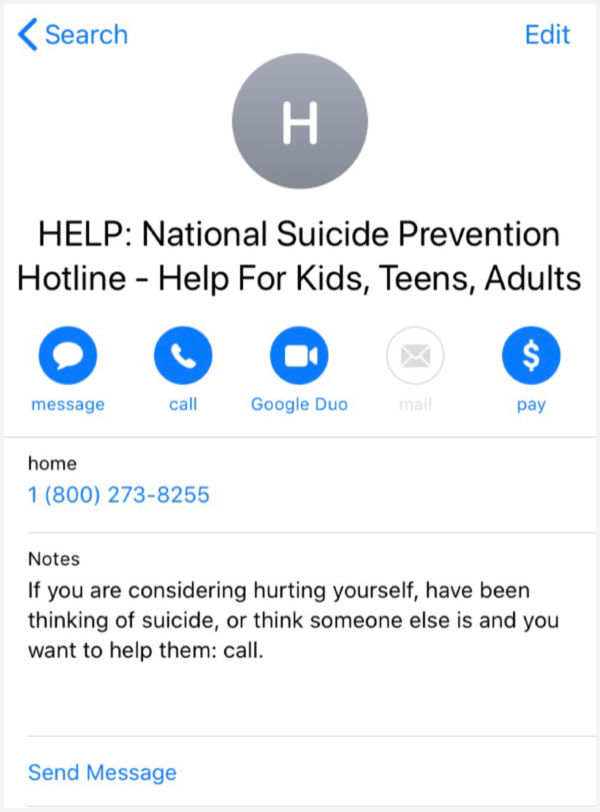 Emergency Contacts to HELP Our Kids by Kim Bongiorno | Raising teens and tweens with the resources to help others and themselves. 